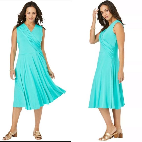 Jessica London Fit Flare Dress Womens 